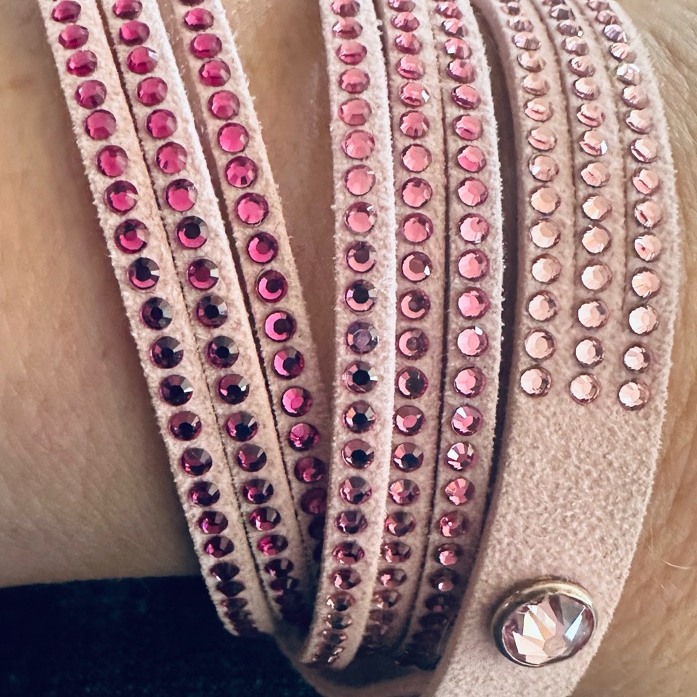 Touchstone by Swarovski-Pink Crystal Wrap Bracelet